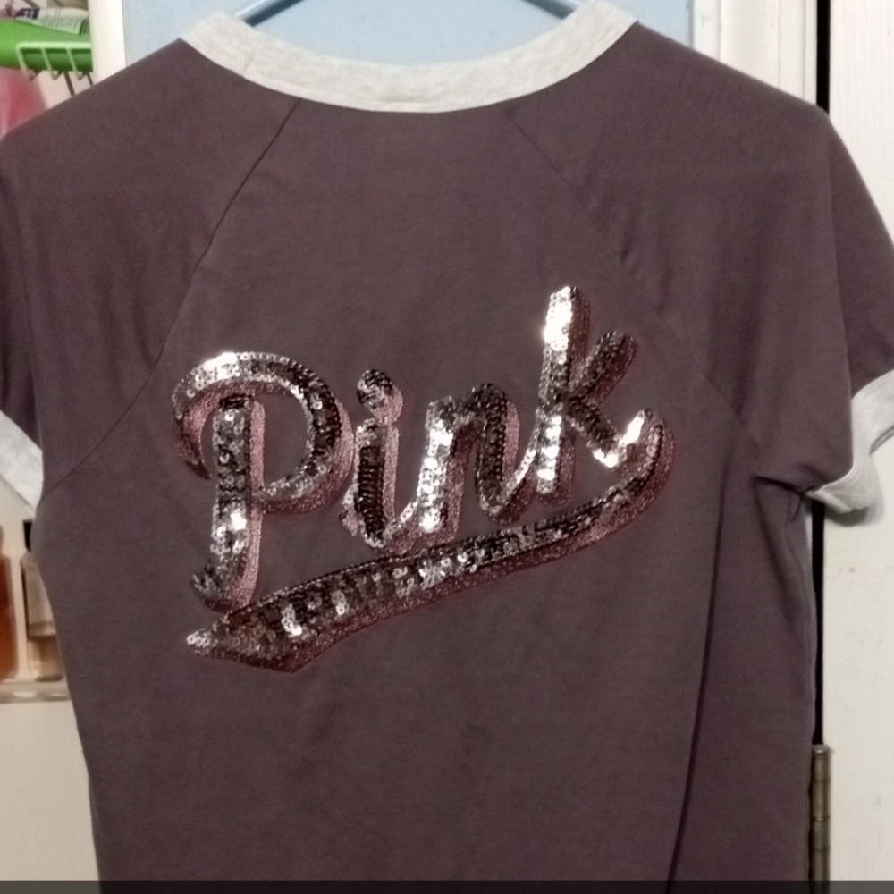 Blingy sequined VS PINK women's xs shirt. Brand new